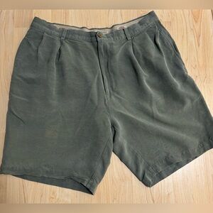 Tommy Bahama Olive Green Flat Front Shorts